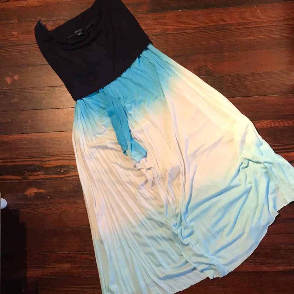 Strapless tie dye dress